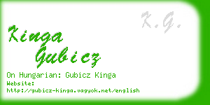 kinga gubicz business card